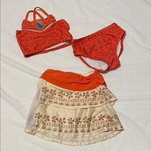 Disney  Moana Deluxe swimsuit for girls size 3T